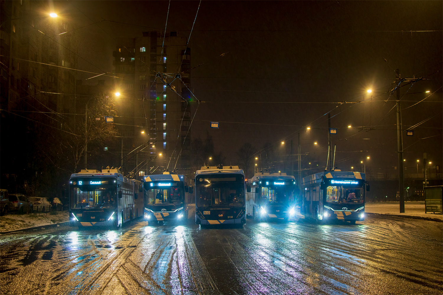 Saint-Petersburg, BKM 32100D «Olgerd» № 3131; Saint-Petersburg, PKTS-6281.00 “Admiral” № 3263; Saint-Petersburg, BKM 32100D «Olgerd» № 2132; Saint-Petersburg, PKTS-6281.00 “Admiral” № 3257