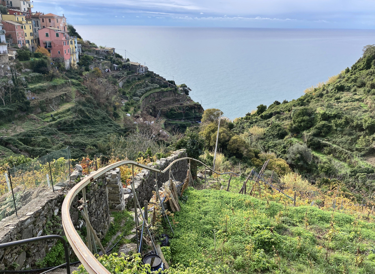 Cinque Terre National Park — Vineyard Rack Monorail Lines