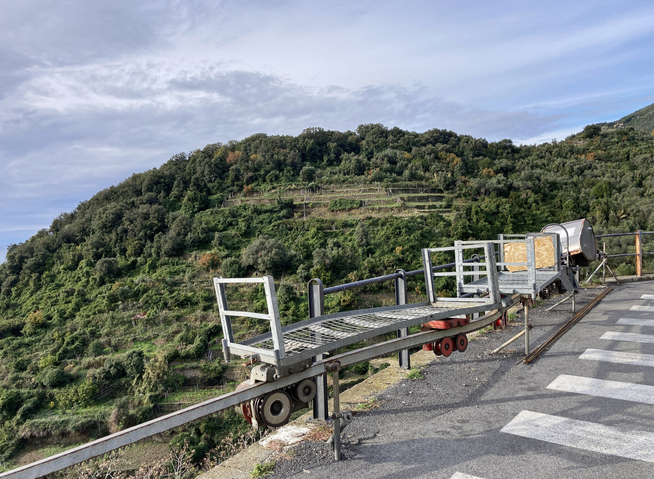 Национальный парк Чинкве-Терре — Зубчатые монорельсовые линии для транспортировки винограда