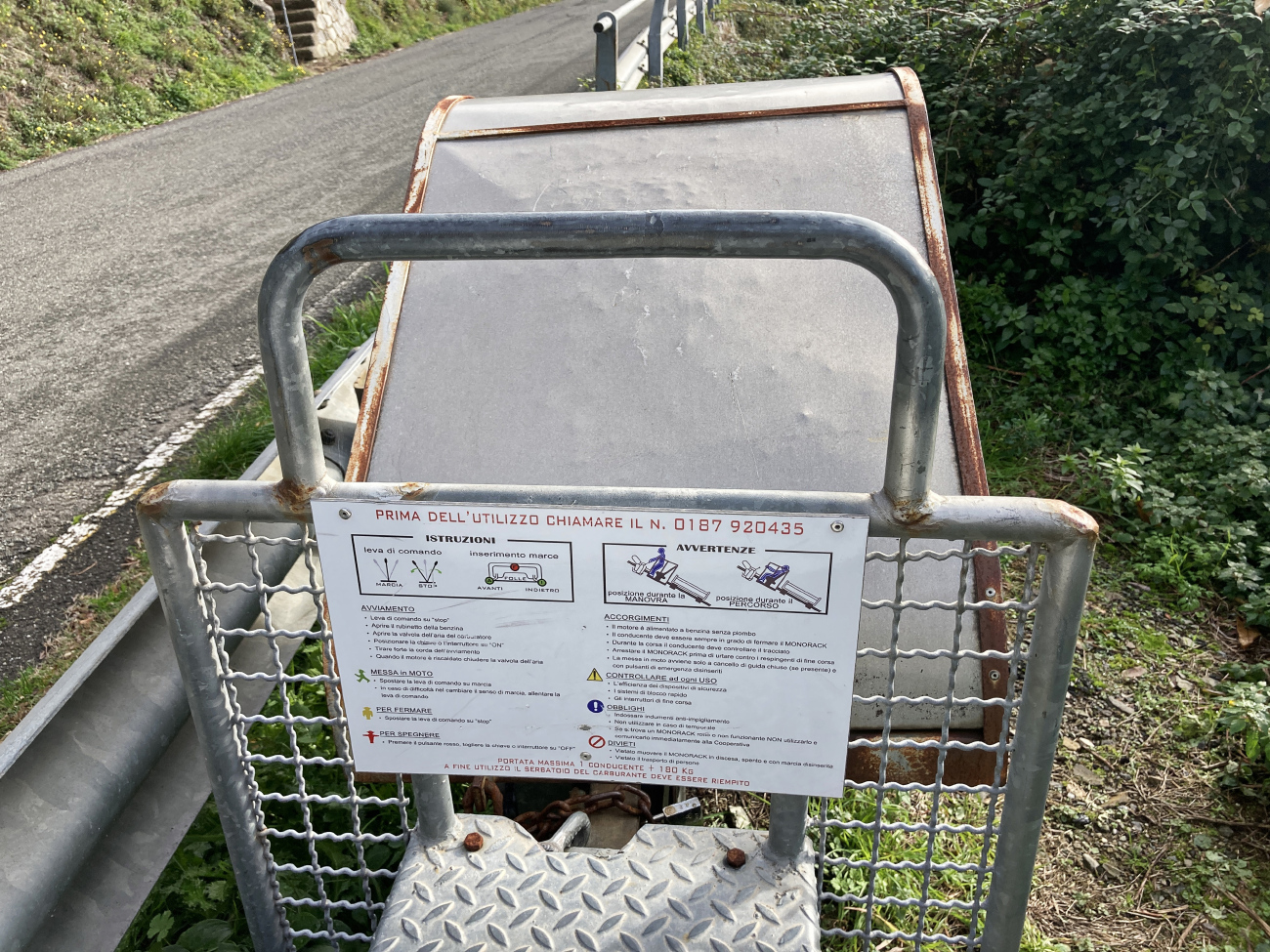 Cinque Terre National Park — Vineyard Rack Monorail Lines